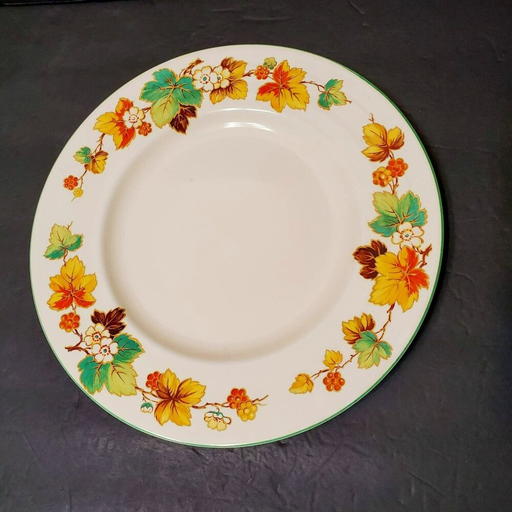 Vintage Grindley England China, RARE Penrhyn Pattern, Autumn Leaves 10" Plate